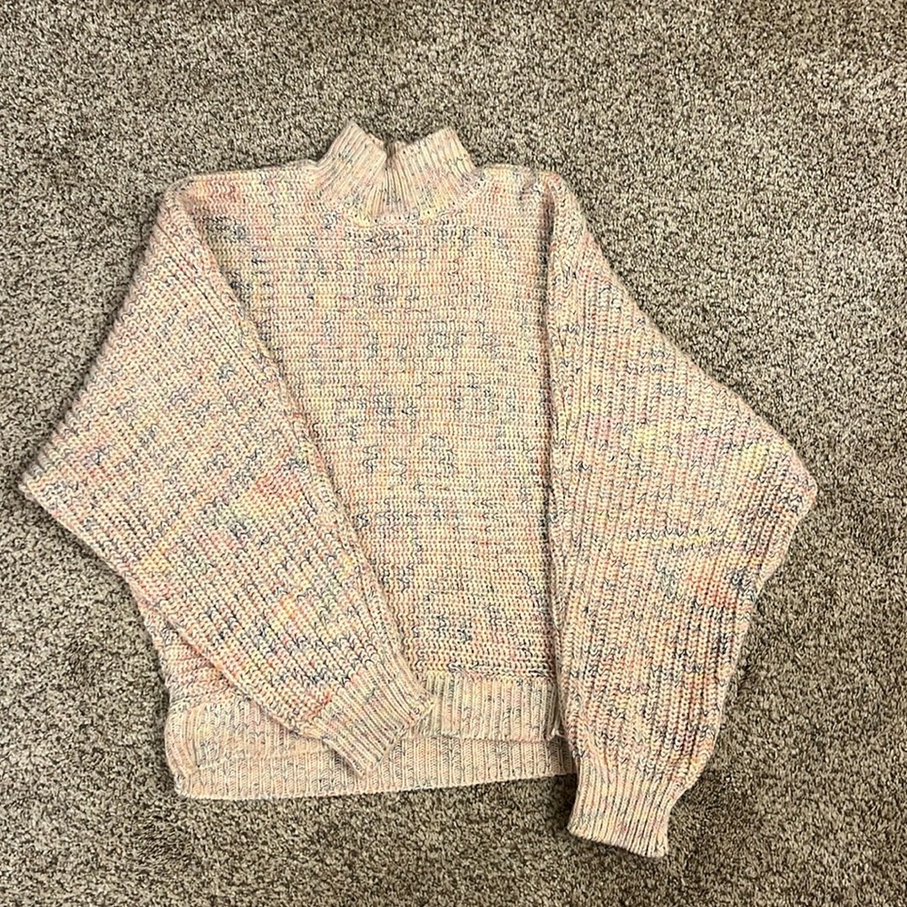 Rock& Roll Denim cropped rainbow sweater